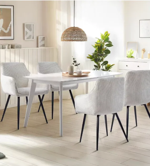 Moderna matstolar i skandinavisk design