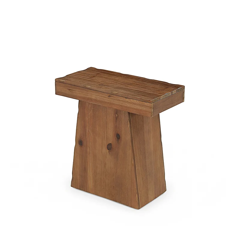 Halden Solid Wood Side Table – Rustic Accent Table - Bild 5