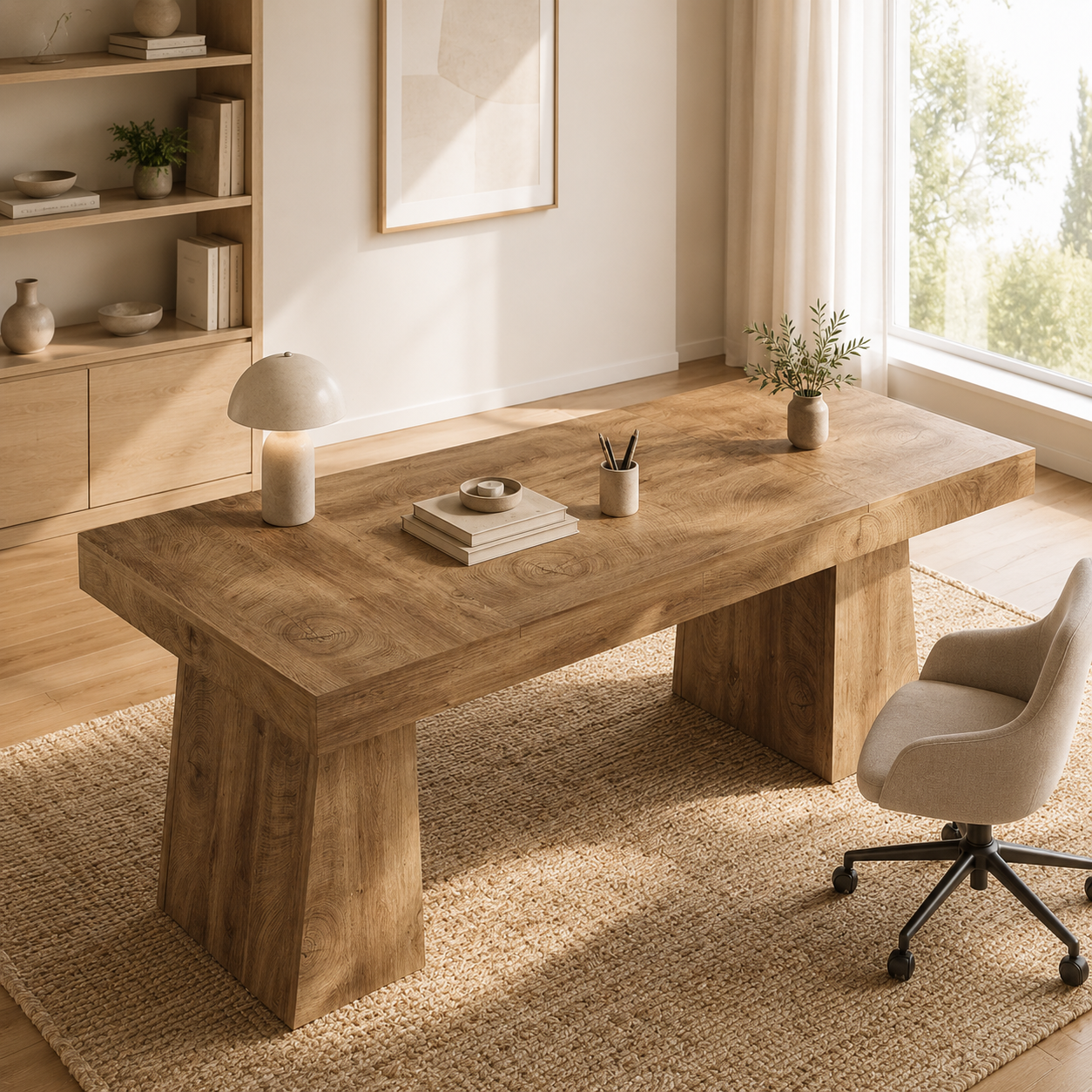 Hanko Executive Desk – Modern Wood Office Desk - Bild 2