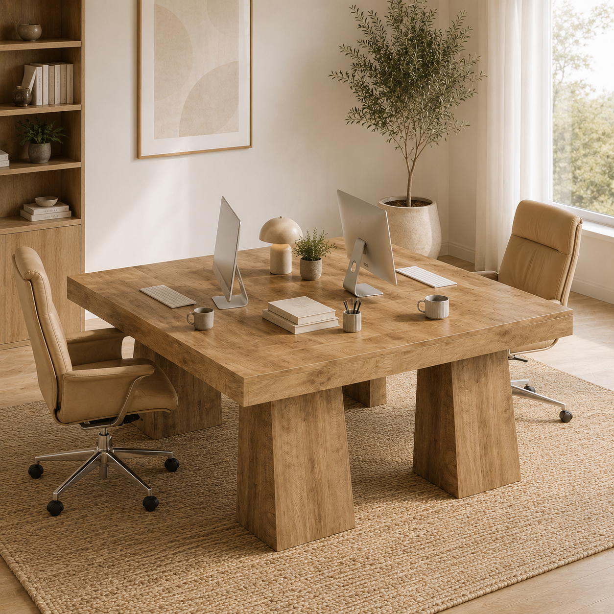 Hanko Executive Desk – Modern Wood Office Desk - Bild 3