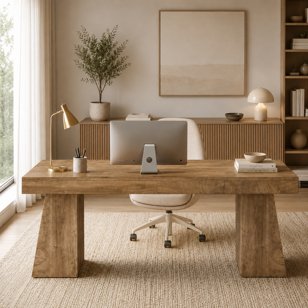 Hanko Executive Desk – Modern Wood Office Desk - Bild 4