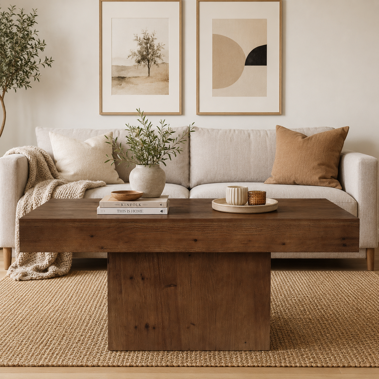 Maribo Solid Wood Coffee Table – Scandinavian Walnut Coffee Table - Bild 2
