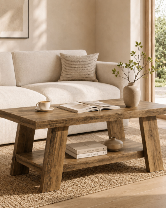 Mora Console Table – Rustic Wood Entryway Table