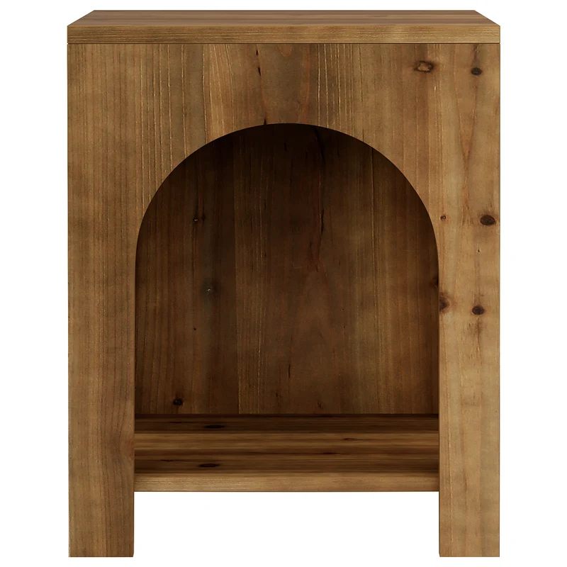 Rauma Side Table – Wood End Table with 2-Tier Storage - Bild 4