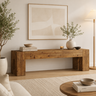 Roskilde Solid Wood TV Stand – Scandinavian TV Unit for TVs up to 70