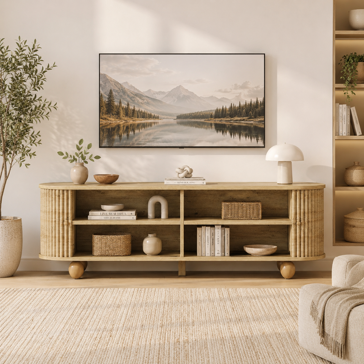 Sigtuna TV Stand – Scandinavian TV Unit for TVs up to 75 - Bild 2