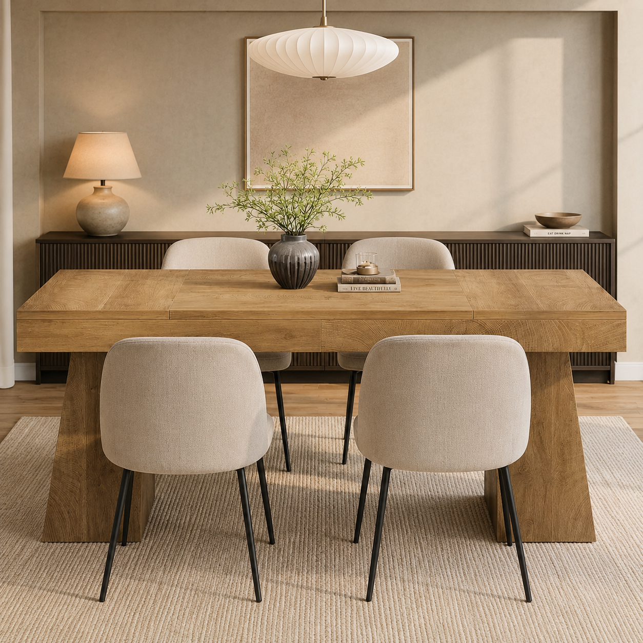 Silkeborg Dining Table – Scandinavian Rectangular Dining Table - Bild 3