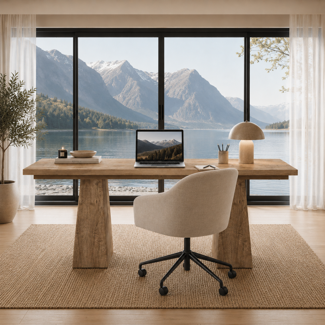 Alta Executive Desk – Modern Wood Office Desk - Bild 4