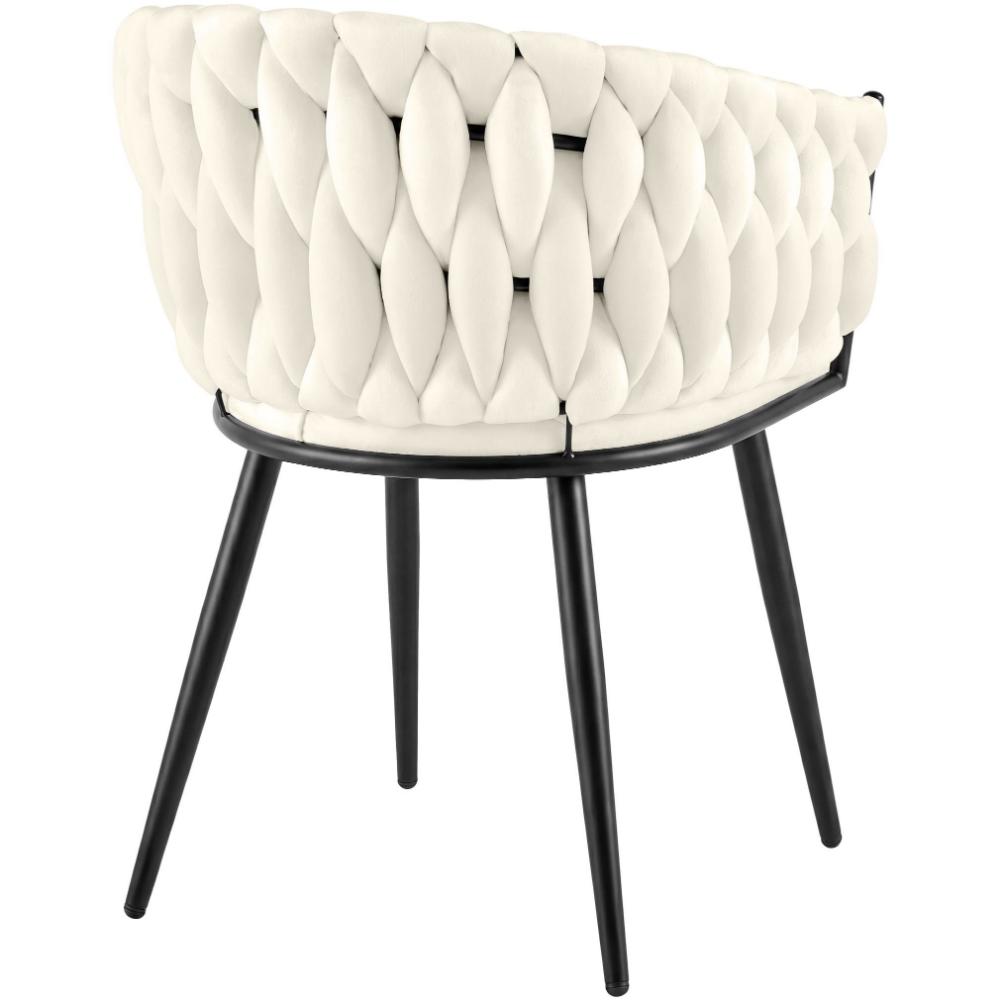 Alta Dining Chair – Cream Velvet Modern Armchair - Bild 5