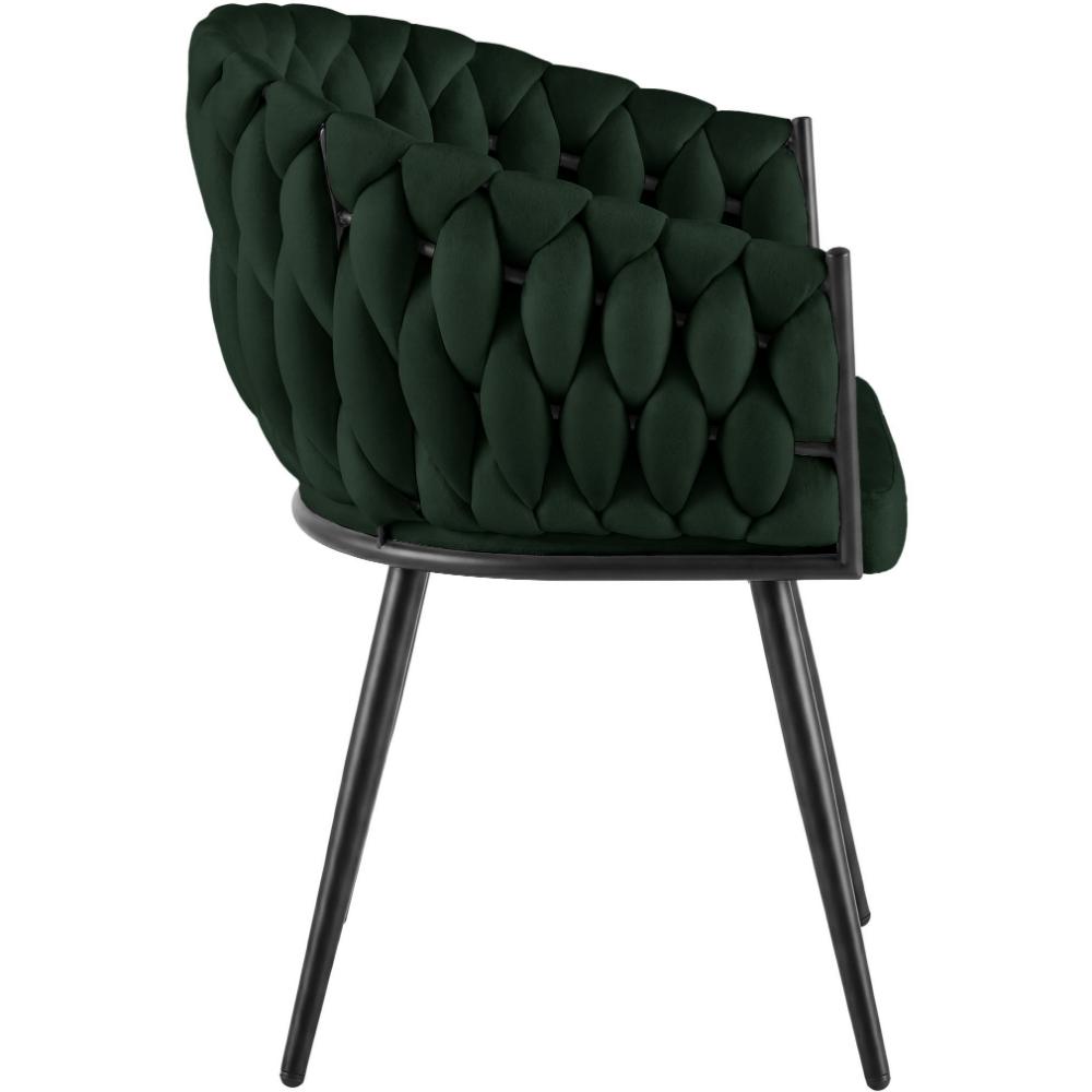 Alta Dining Chair – Green Velvet Modern Armchair - Bild 4