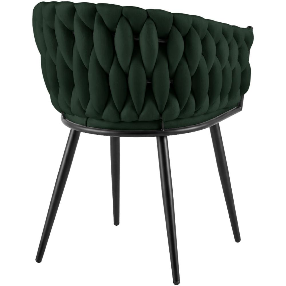 Alta Dining Chair – Green Velvet Modern Armchair - Bild 5