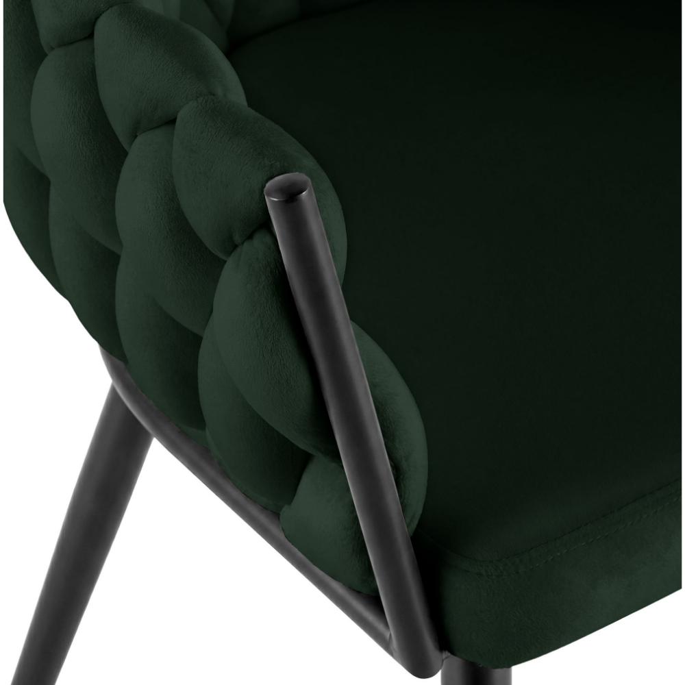 Alta Dining Chair – Green Velvet Modern Armchair - Bild 6