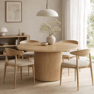 Arendal Round Dining Table – Scandinavian Dining Table for 4–6 People