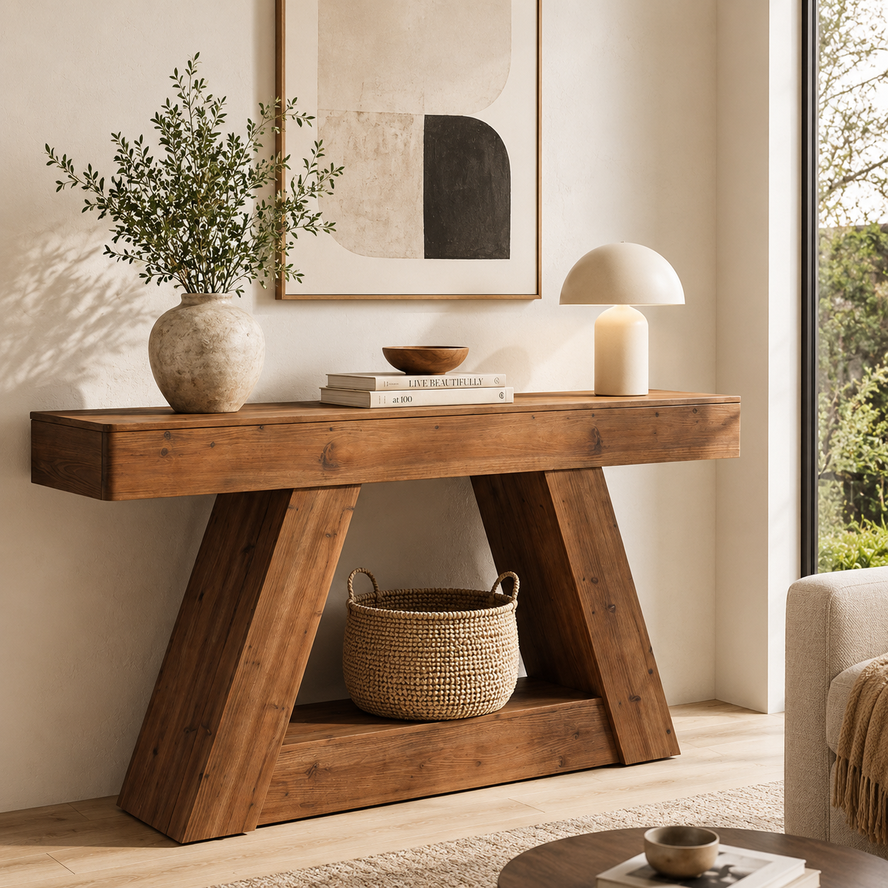 Farsund Console Table – Scandinavian Solid Wood Console Table - Bild 2