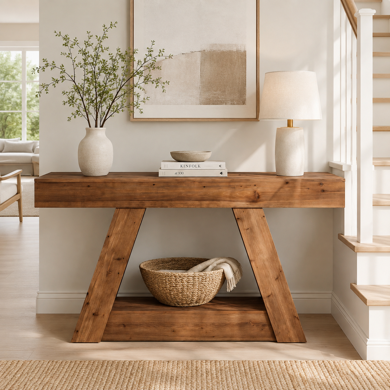 Farsund Console Table – Scandinavian Solid Wood Console Table