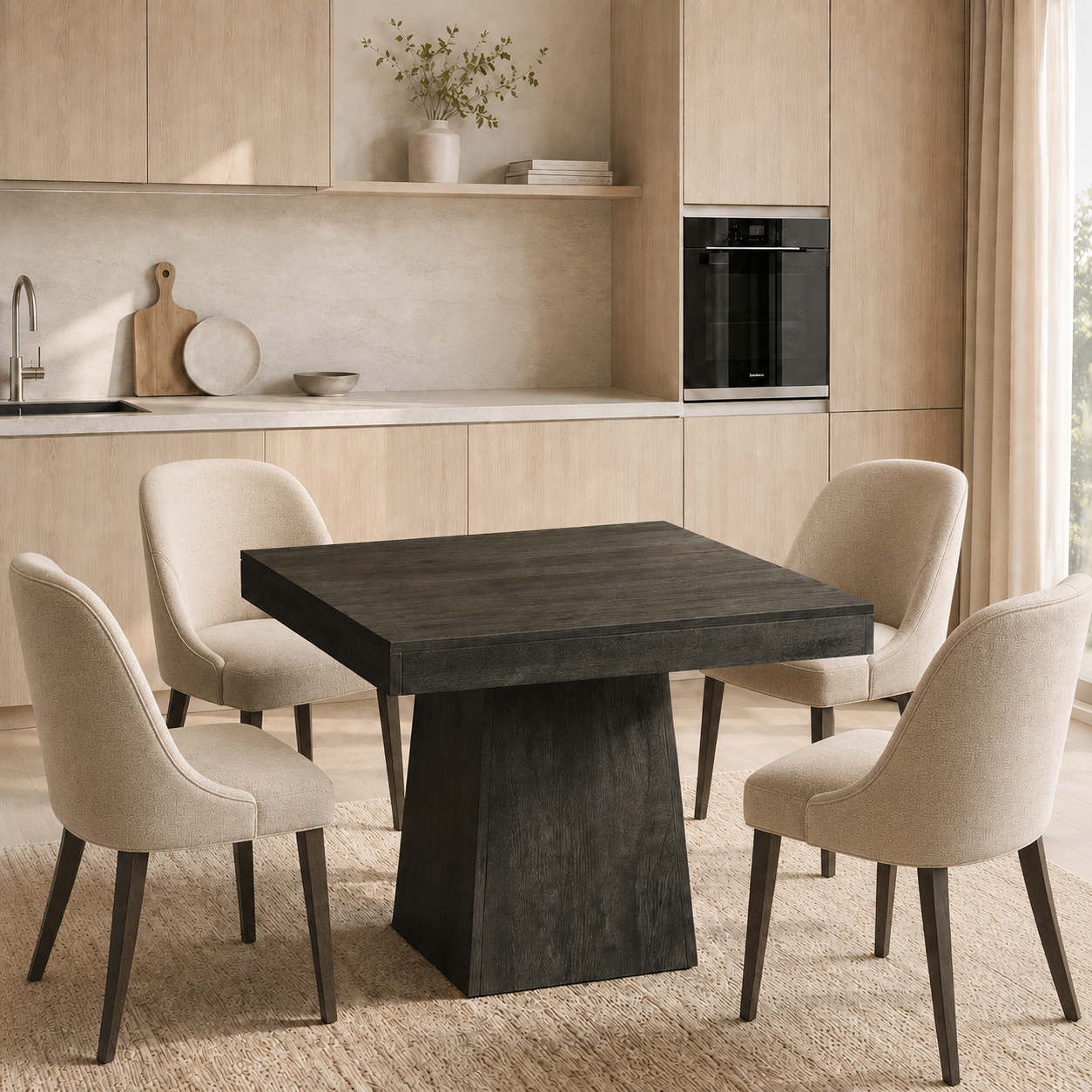 Grenaa Square Dining Table – Scandinavian Dining Table for 4 - Bild 5