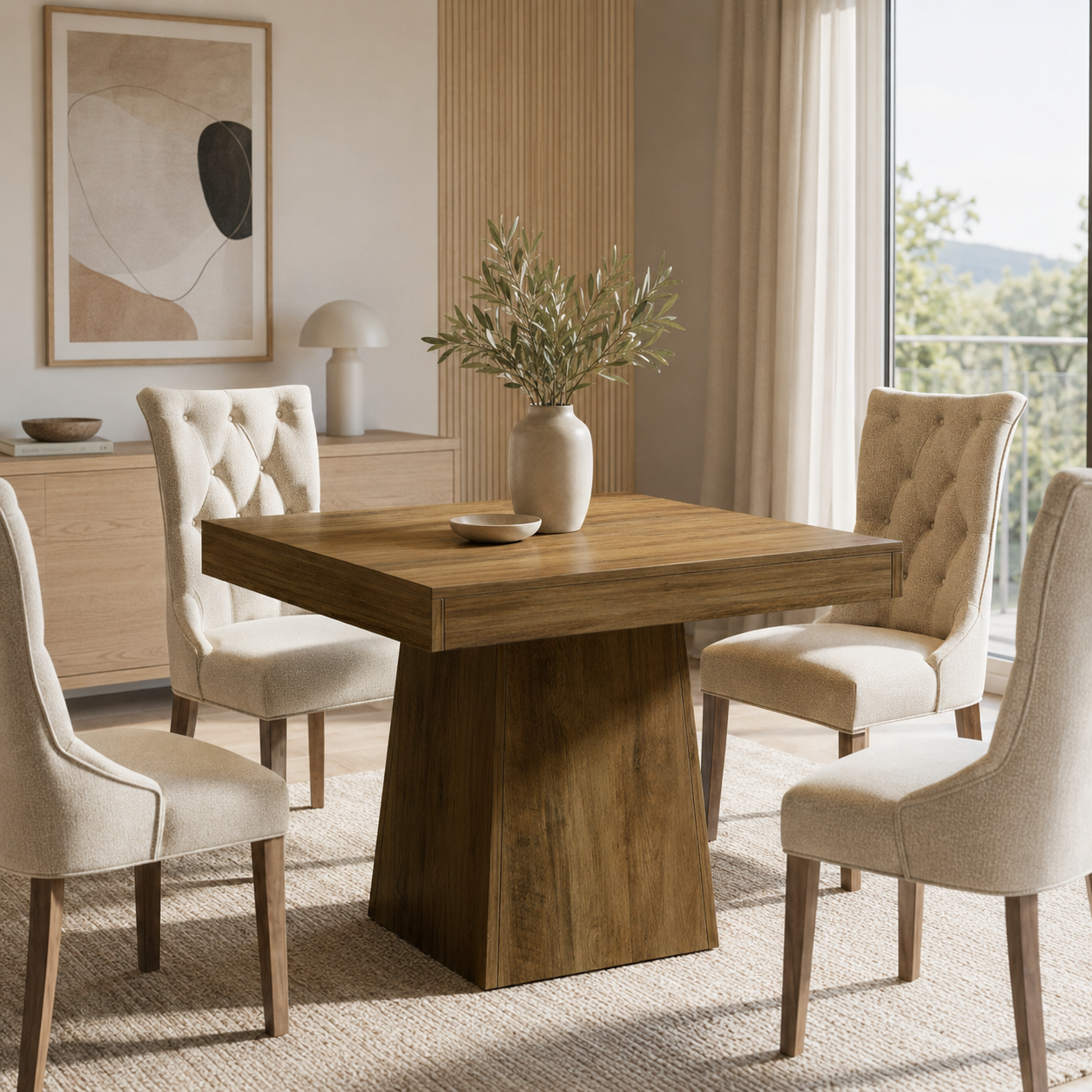 Grenaa Square Dining Table – Scandinavian Dining Table for 4 - Bild 3