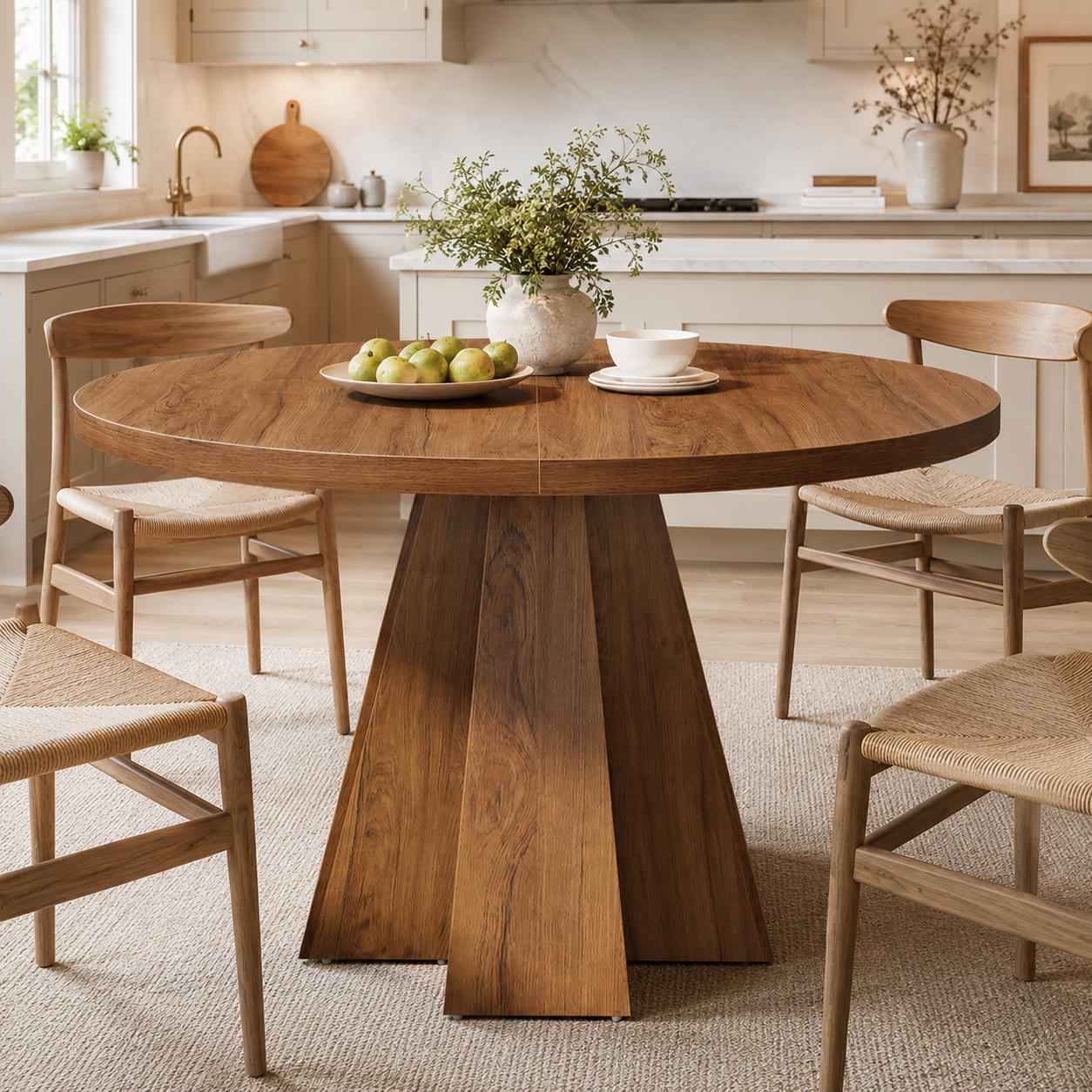 Hamar Round Dining Table – Scandinavian Dining Table for 4 - Bild 2