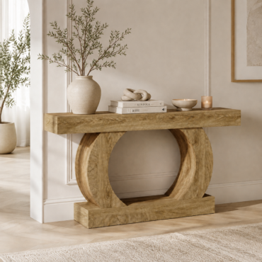 Horsens Console Table – Scandinavian Console Table with Open Shelf