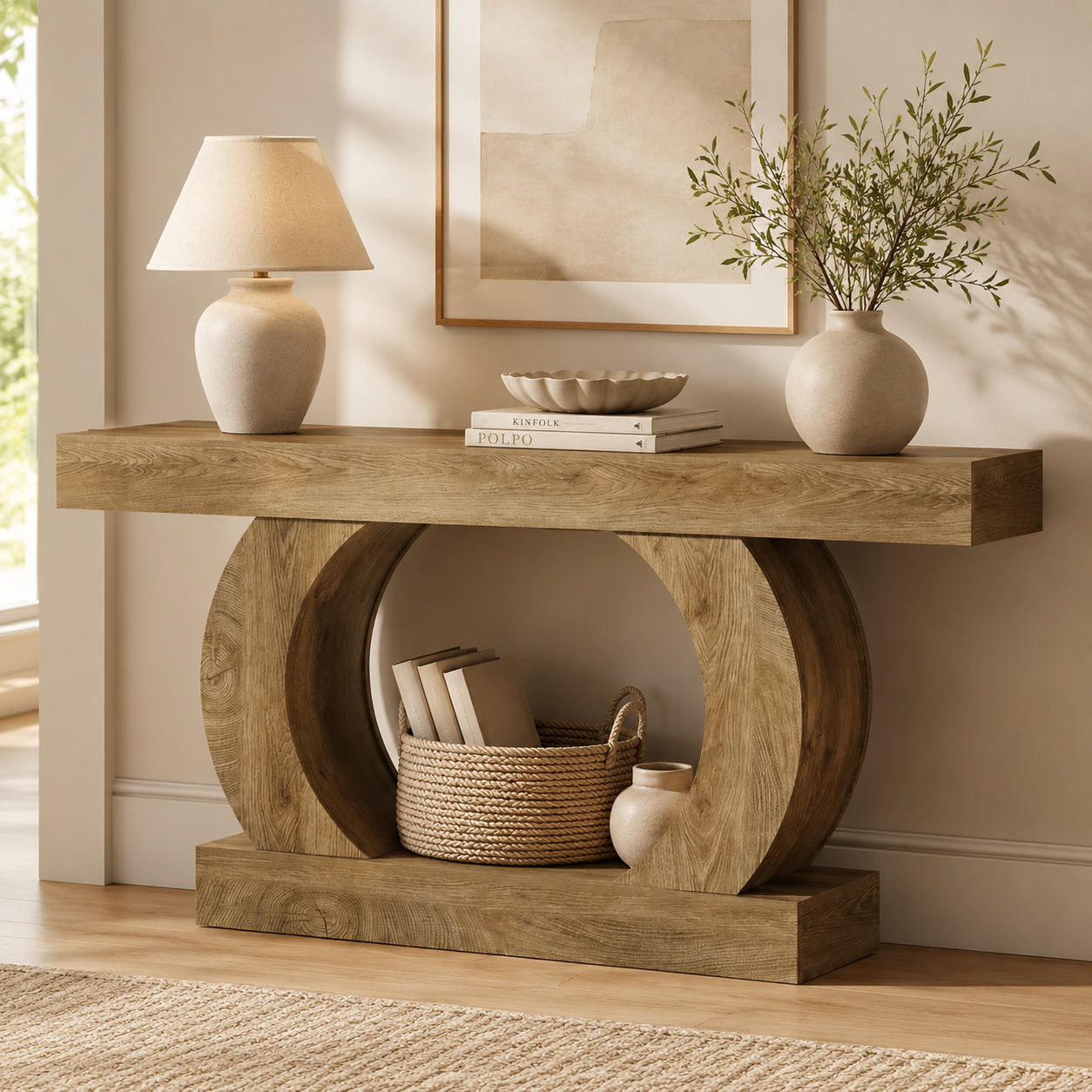 Horsens Console Table – Scandinavian Console Table with Open Shelf - Bild 2