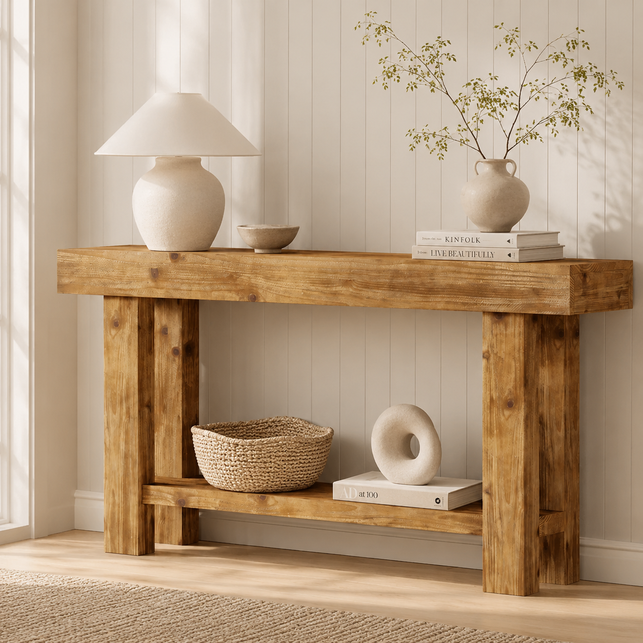 Kemi Console Table – Scandinavian Solid Wood Console Table - Bild 3