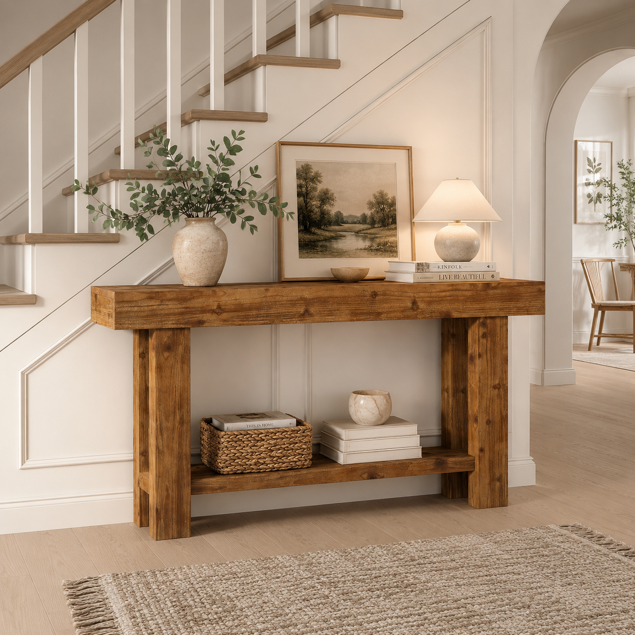 Kemi Console Table – Scandinavian Solid Wood Console Table - Bild 5