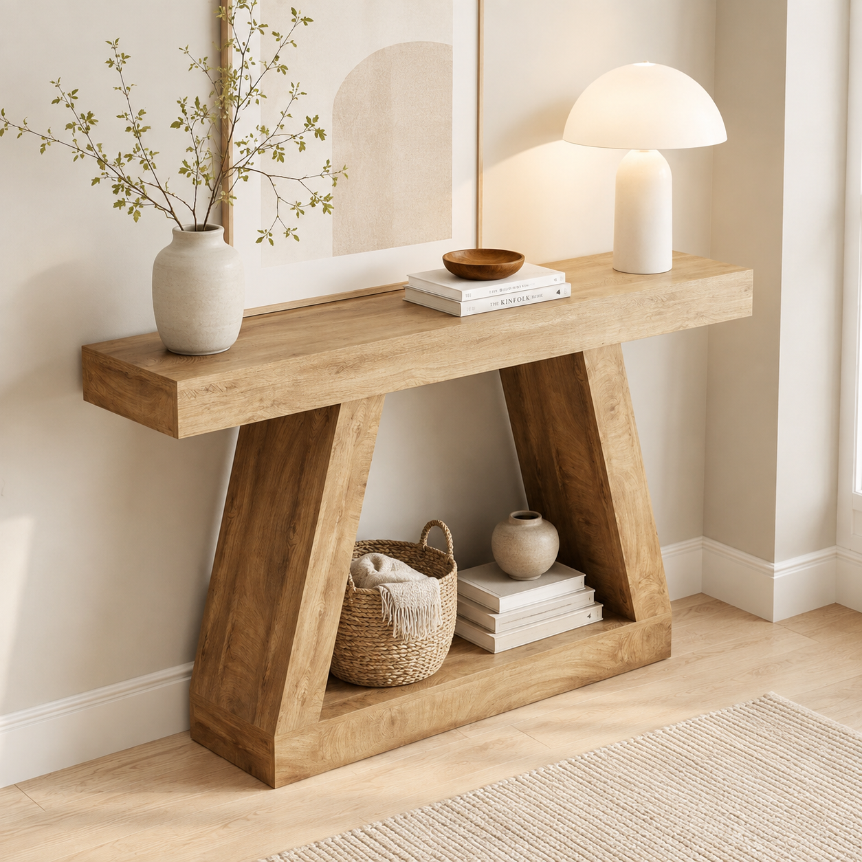 Kiruna Console Table – Scandinavian Entryway Console Table - Bild 2