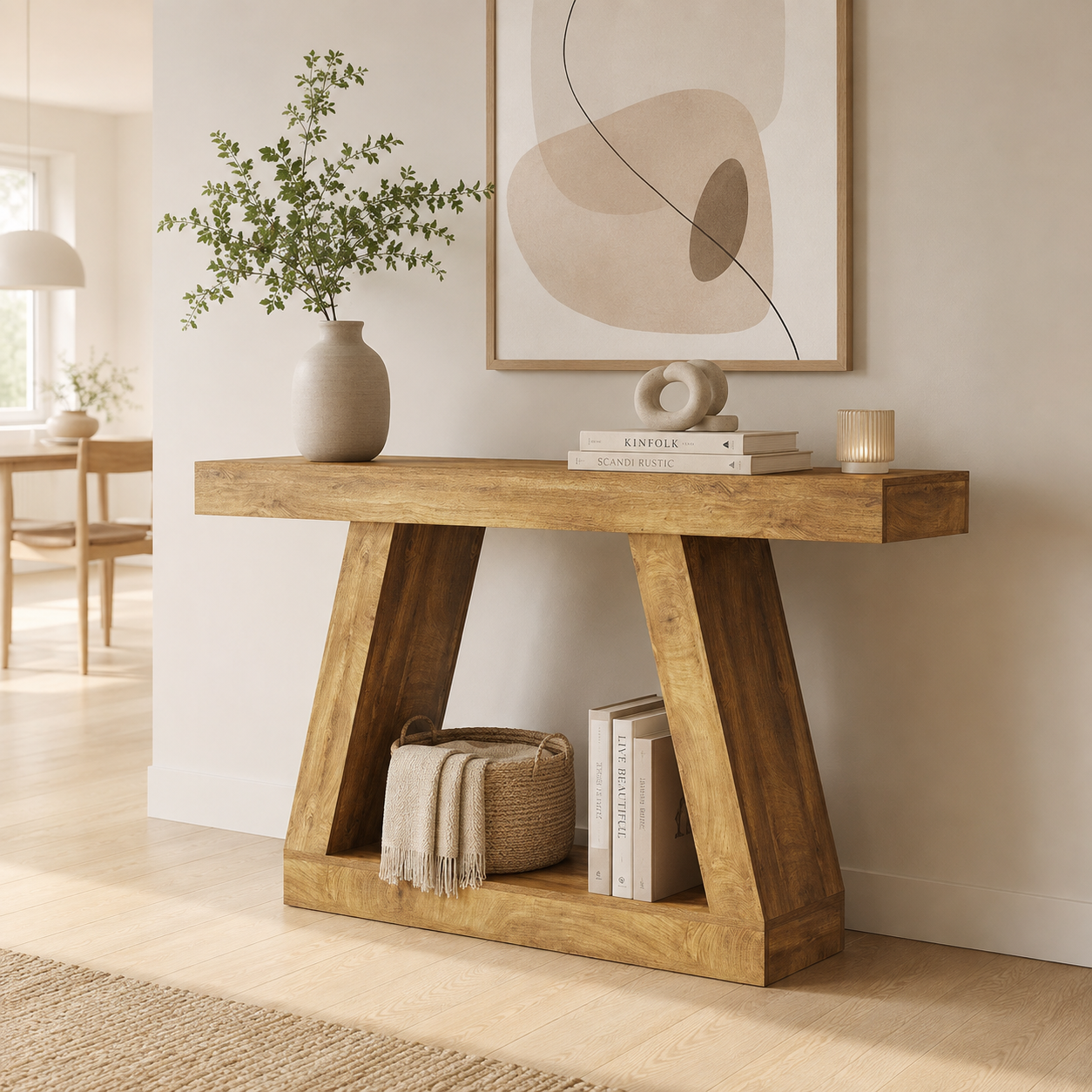 Kiruna Console Table – Scandinavian Entryway Console Table - Bild 3