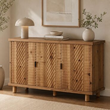 Kivik Sideboard – Scandinavian Solid Wood Storage Cabinet