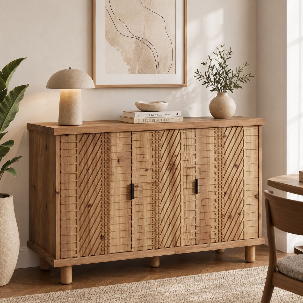 Kivik Sideboard – Scandinavian Solid Wood Storage Cabinet - Bild 2