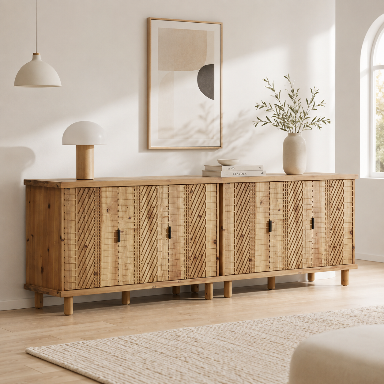 Kivik Sideboard – Scandinavian Solid Wood Storage Cabinet - Bild 5