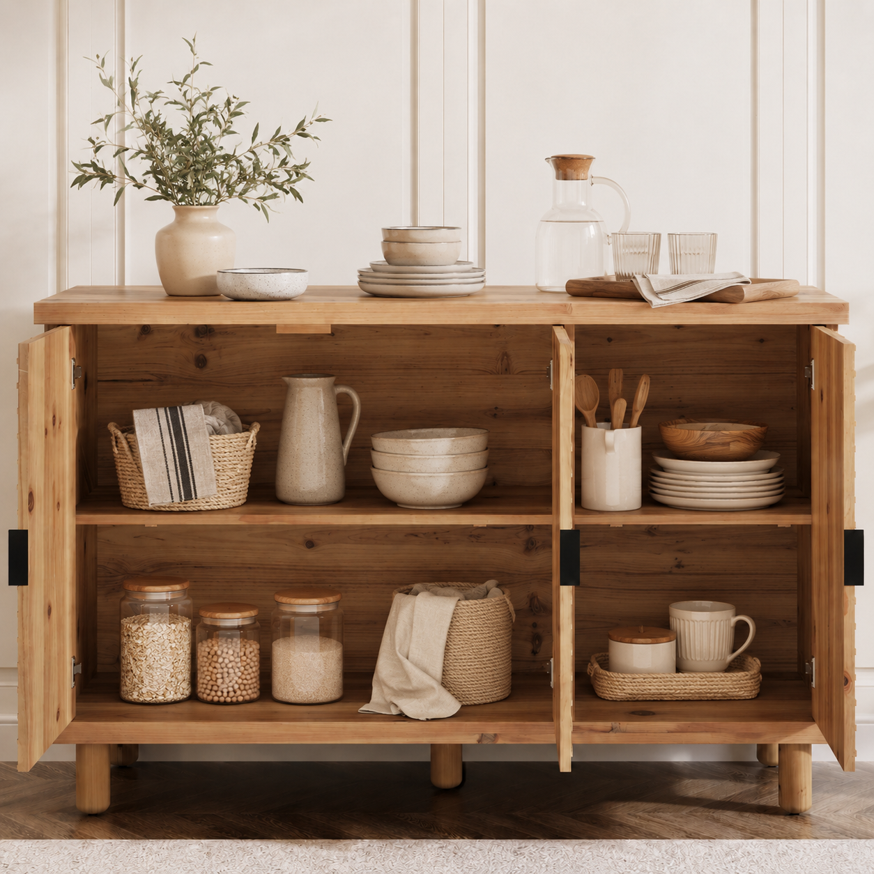 Kivik Sideboard – Scandinavian Solid Wood Storage Cabinet - Bild 3