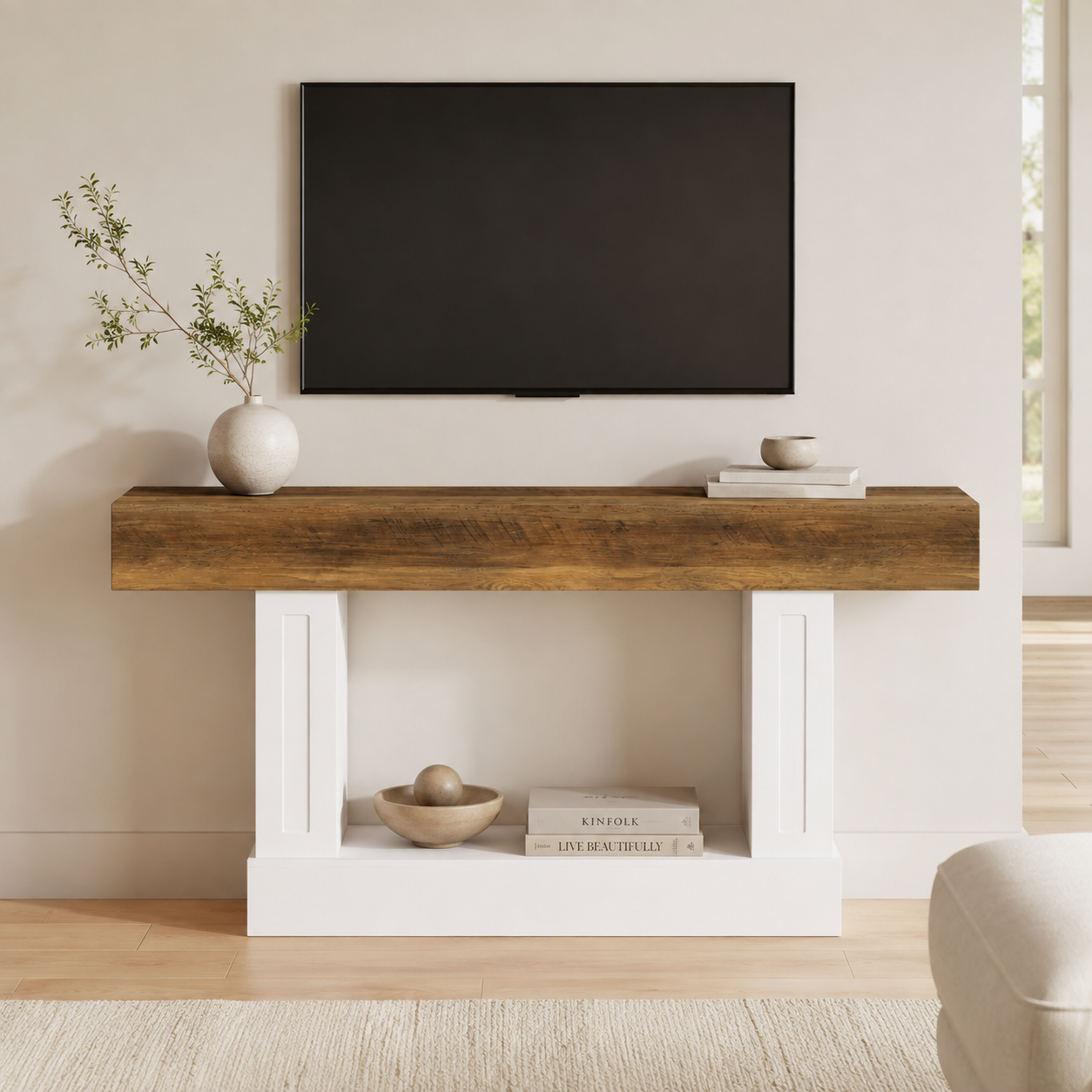 Kolding Console Table – Scandinavian Console Table with Open Shelf - Bild 2
