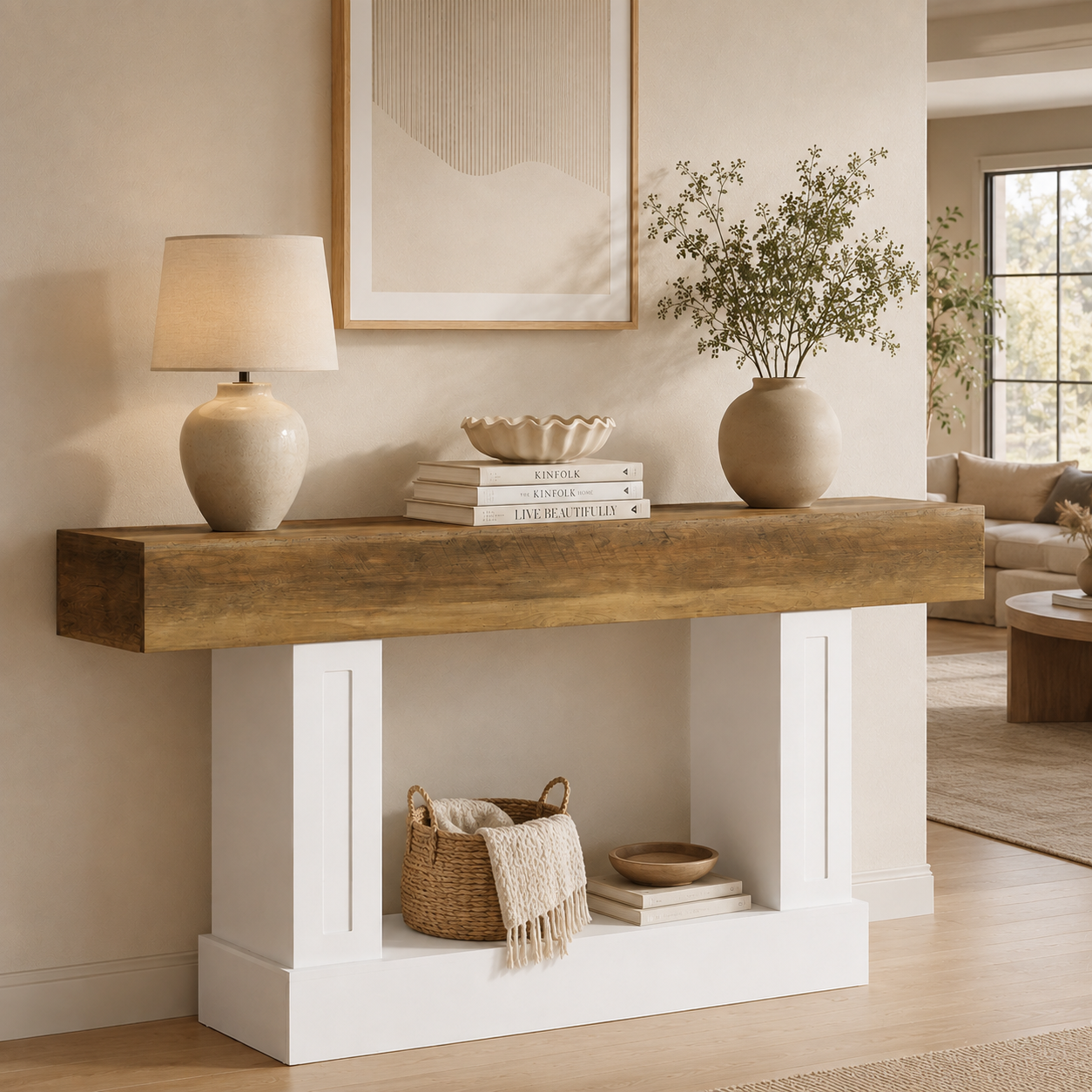 Kolding Console Table – Scandinavian Console Table with Open Shelf - Bild 4