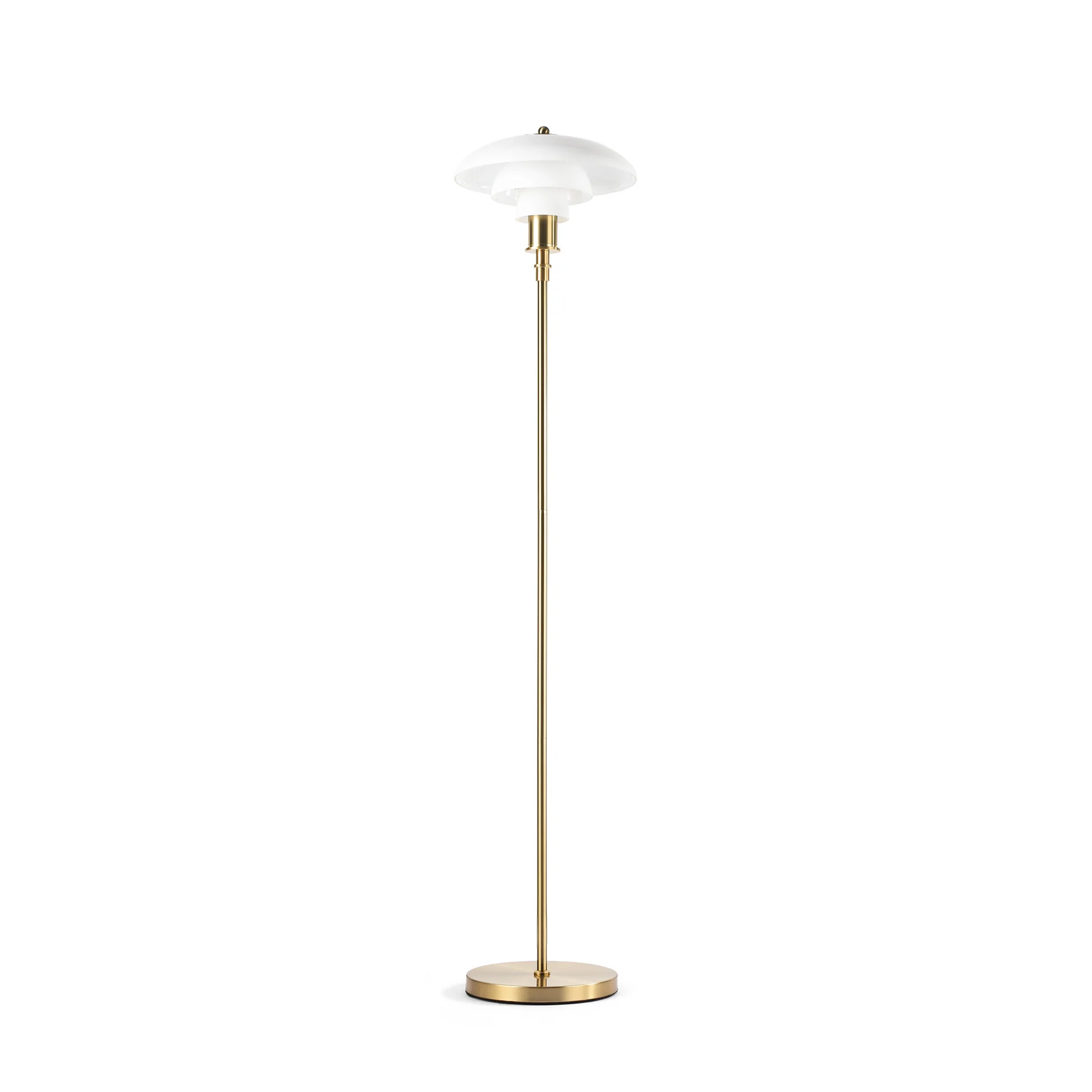 Laholm Floor Lamp – Elegant Floor Lamp in Opal Glass & Gold - Bild 4