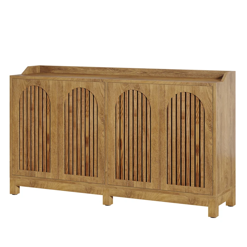 Lohja Sideboard – Scandinavian Storage Cabinet with Arched Doors - Bild 6