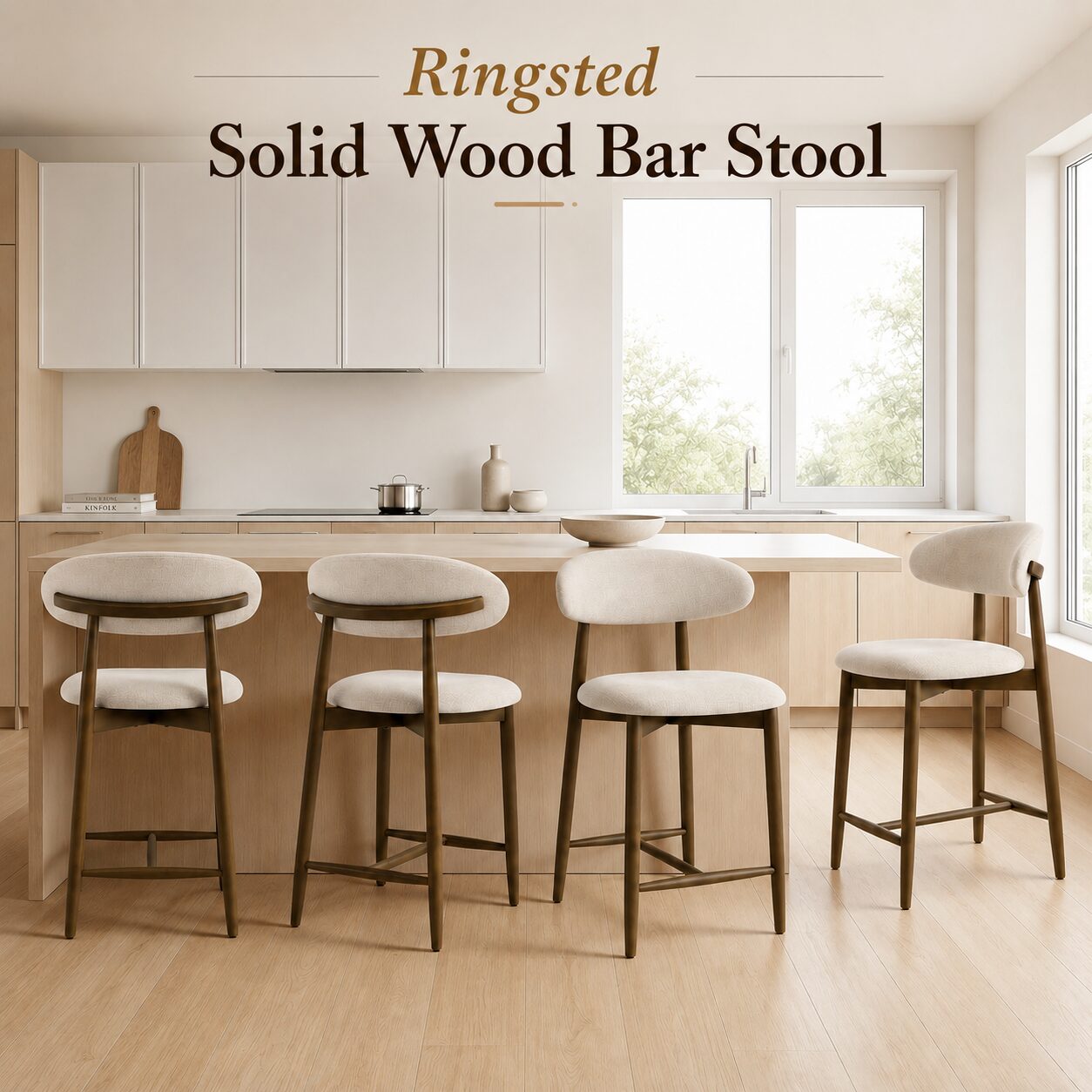 Ringsted Solid Wood Bar Stool - Bild 2