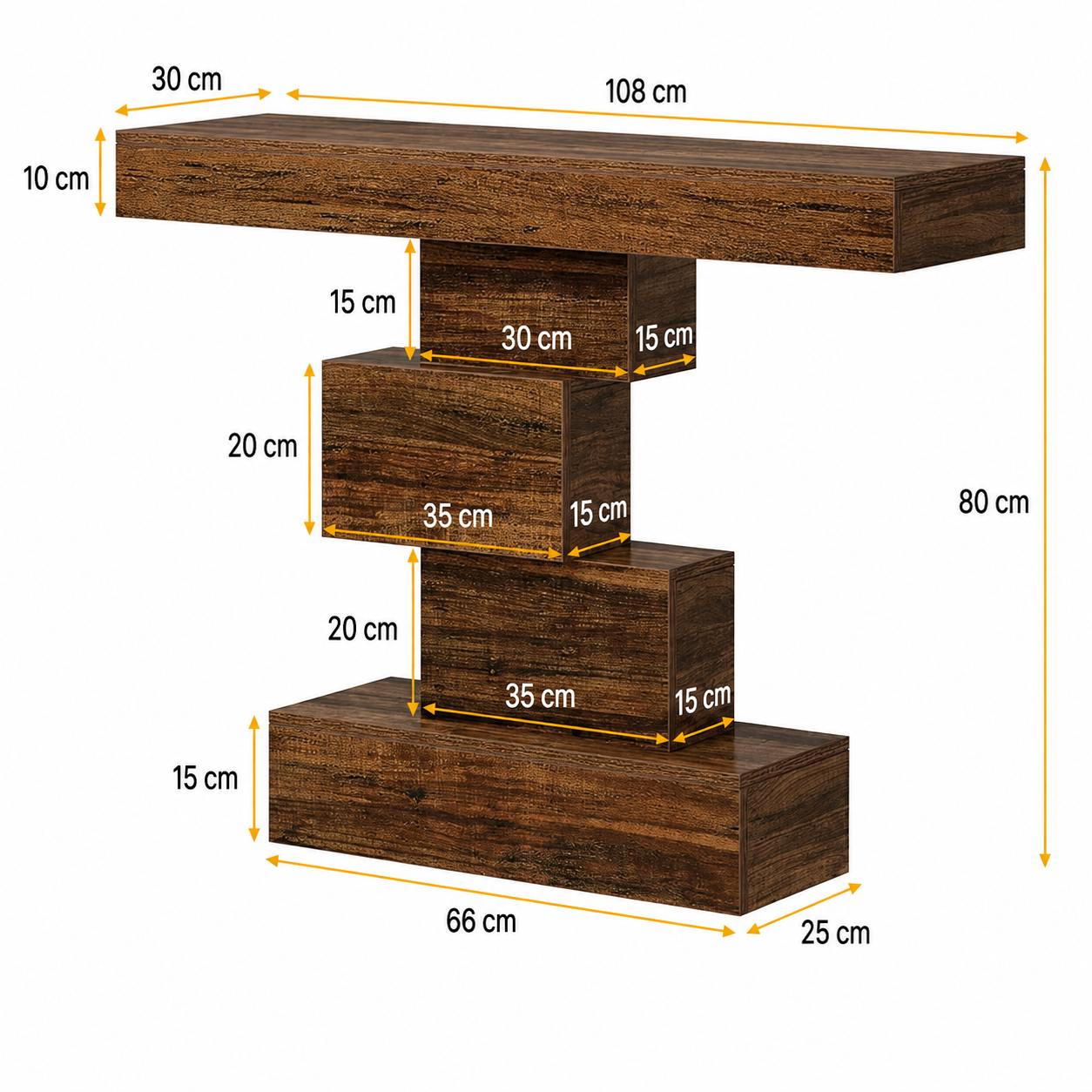 Trosa Console Table – Scandinavian Geometric Console Table - Bild 5