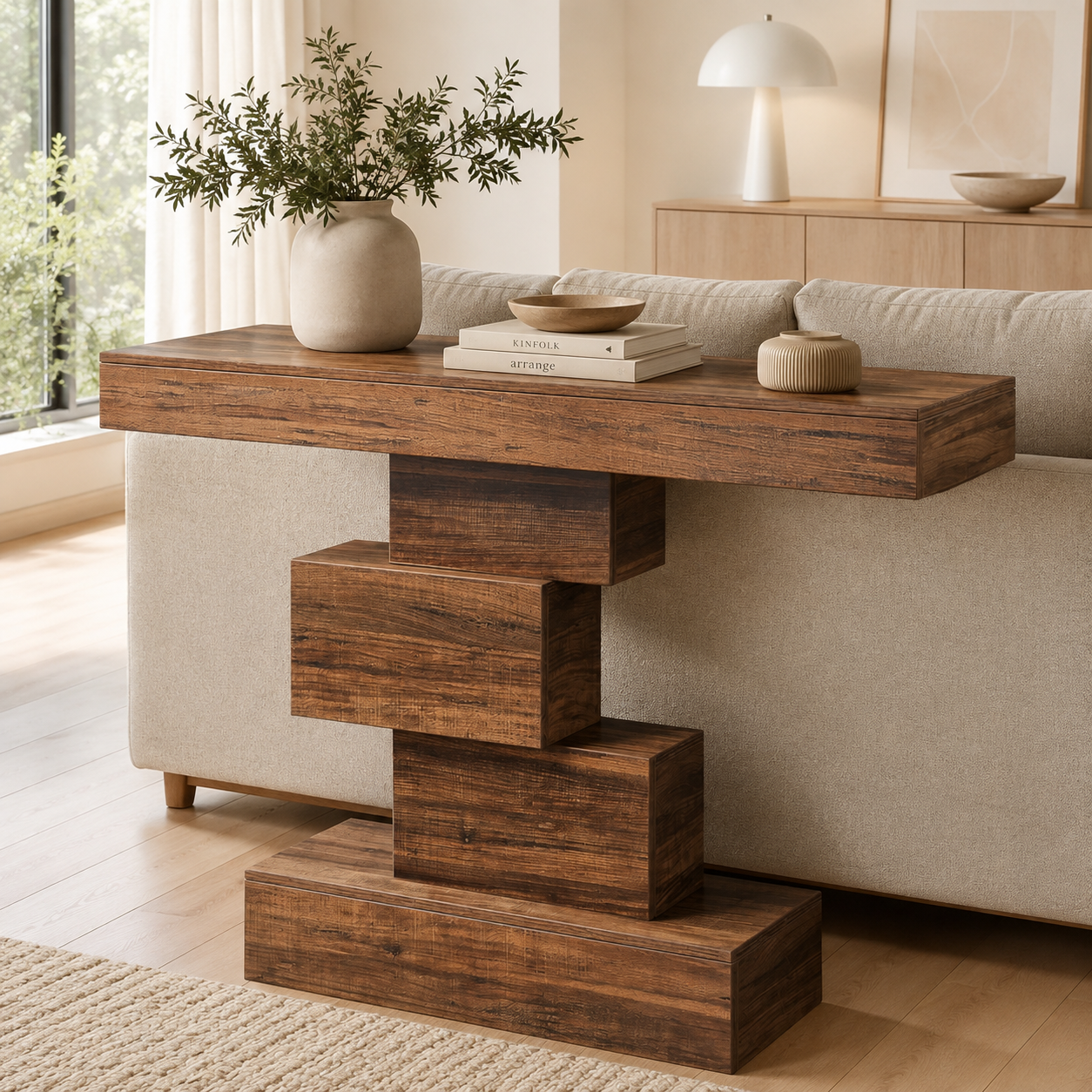 Trosa Console Table – Scandinavian Geometric Console Table - Bild 3