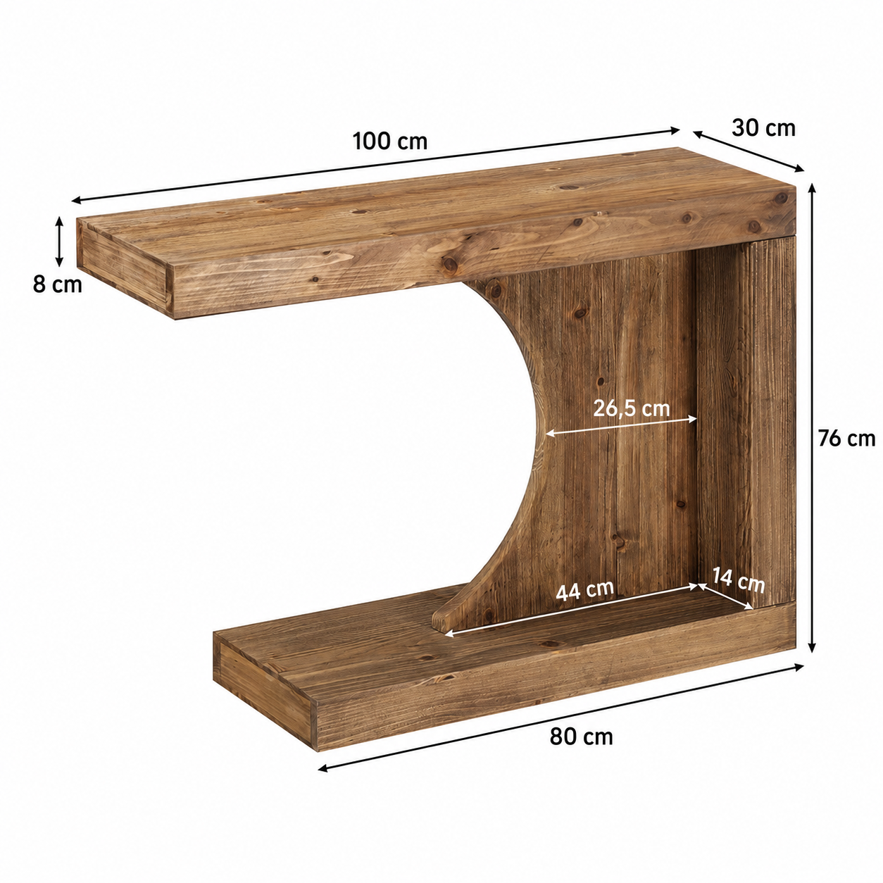 Ebeltoft Console Table – Scandinavian Solid Wood Console Table - Bild 5