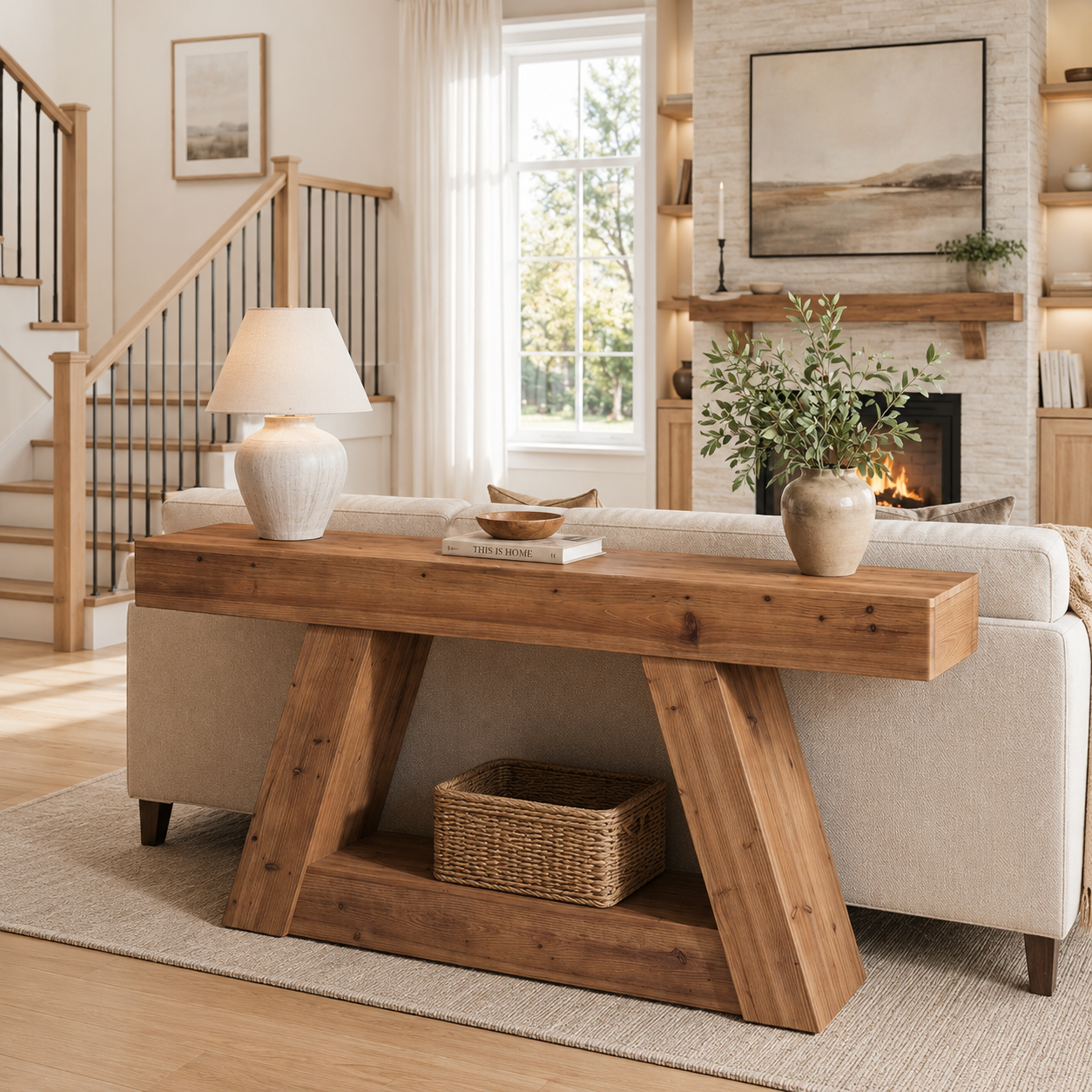 Farsund Console Table – Scandinavian Solid Wood Console Table - Bild 5