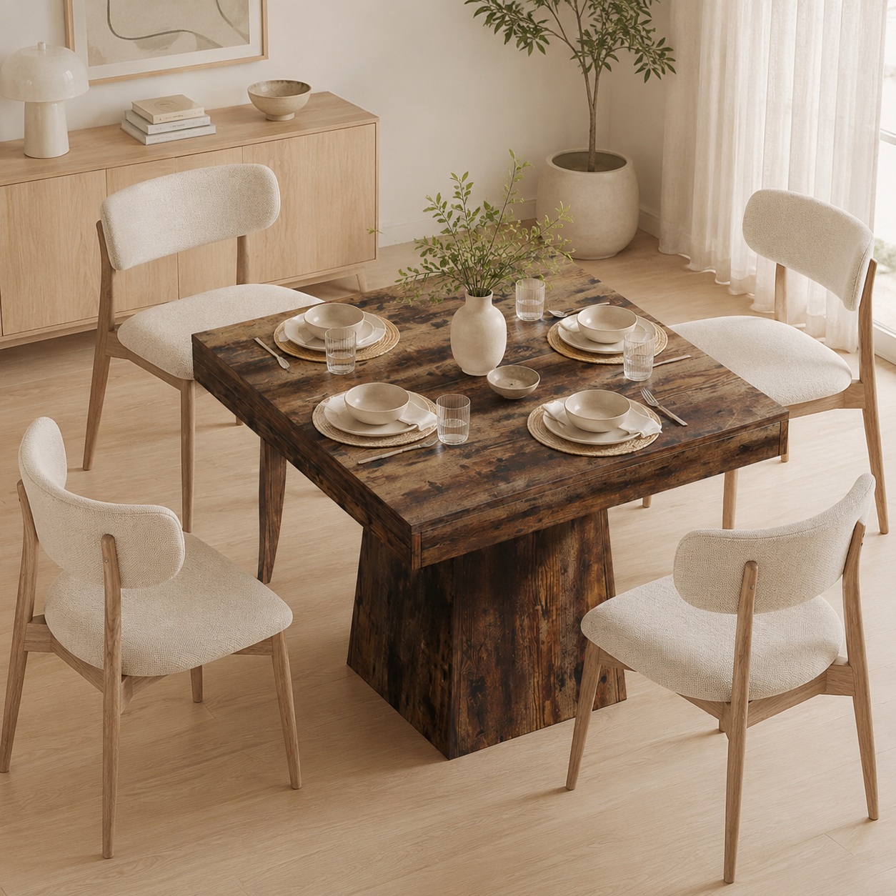 Grenaa Square Dining Table – Scandinavian Dining Table for 4 - Bild 10