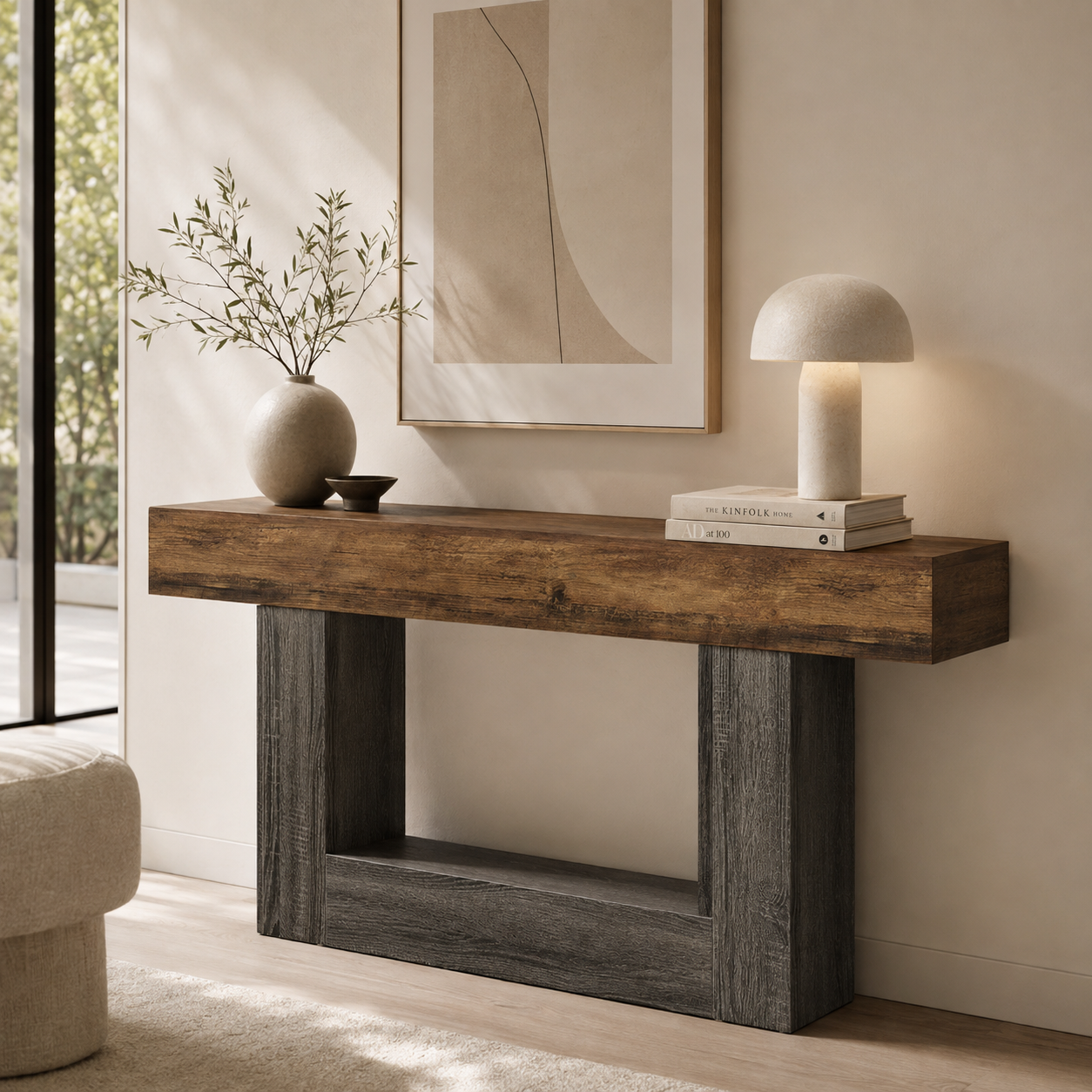 Simrishamn Console Table – Scandinavian Console Table with Open Shelf - Bild 3