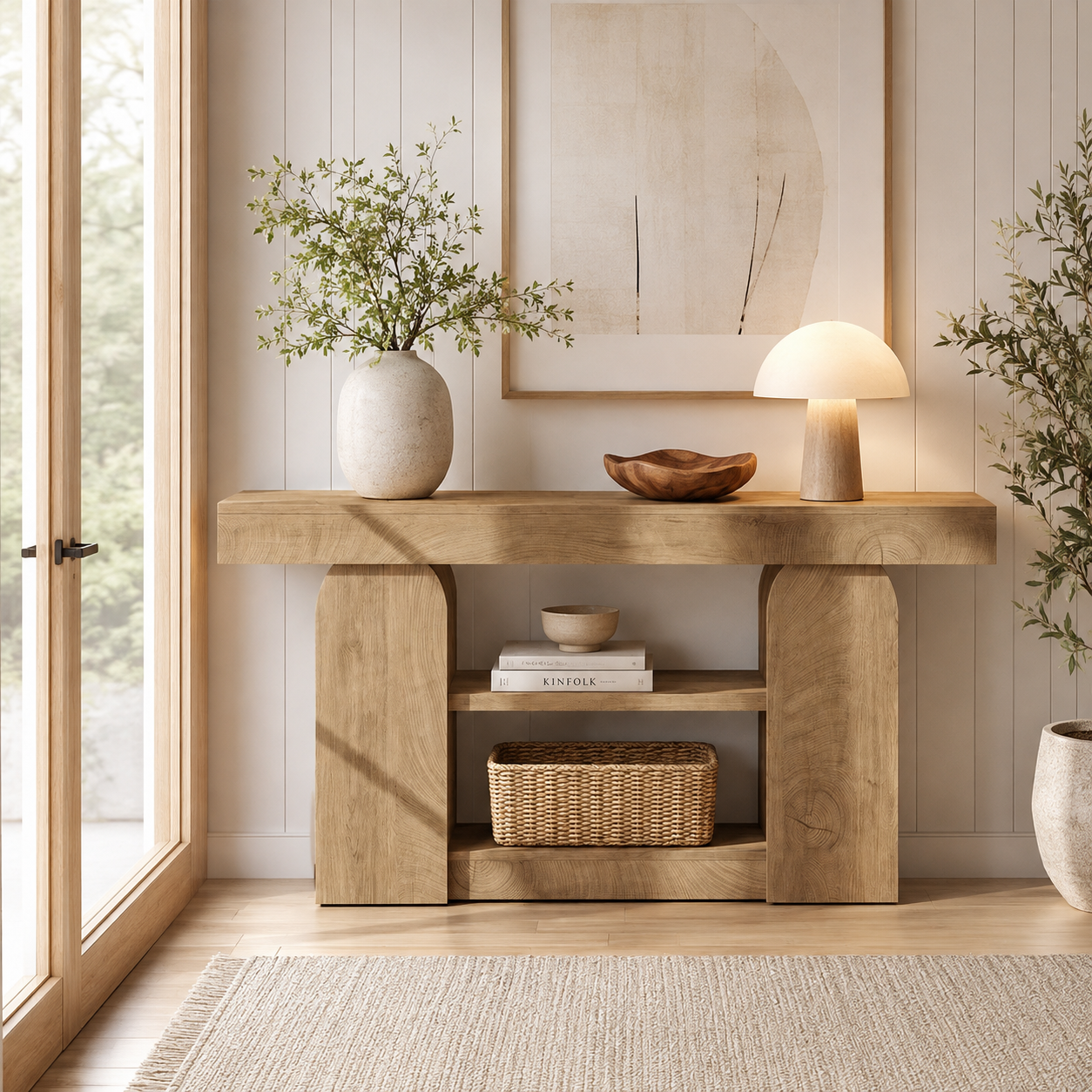 Imatra Console Table – Scandinavian Console Table with 3-Tier Storage - Bild 3
