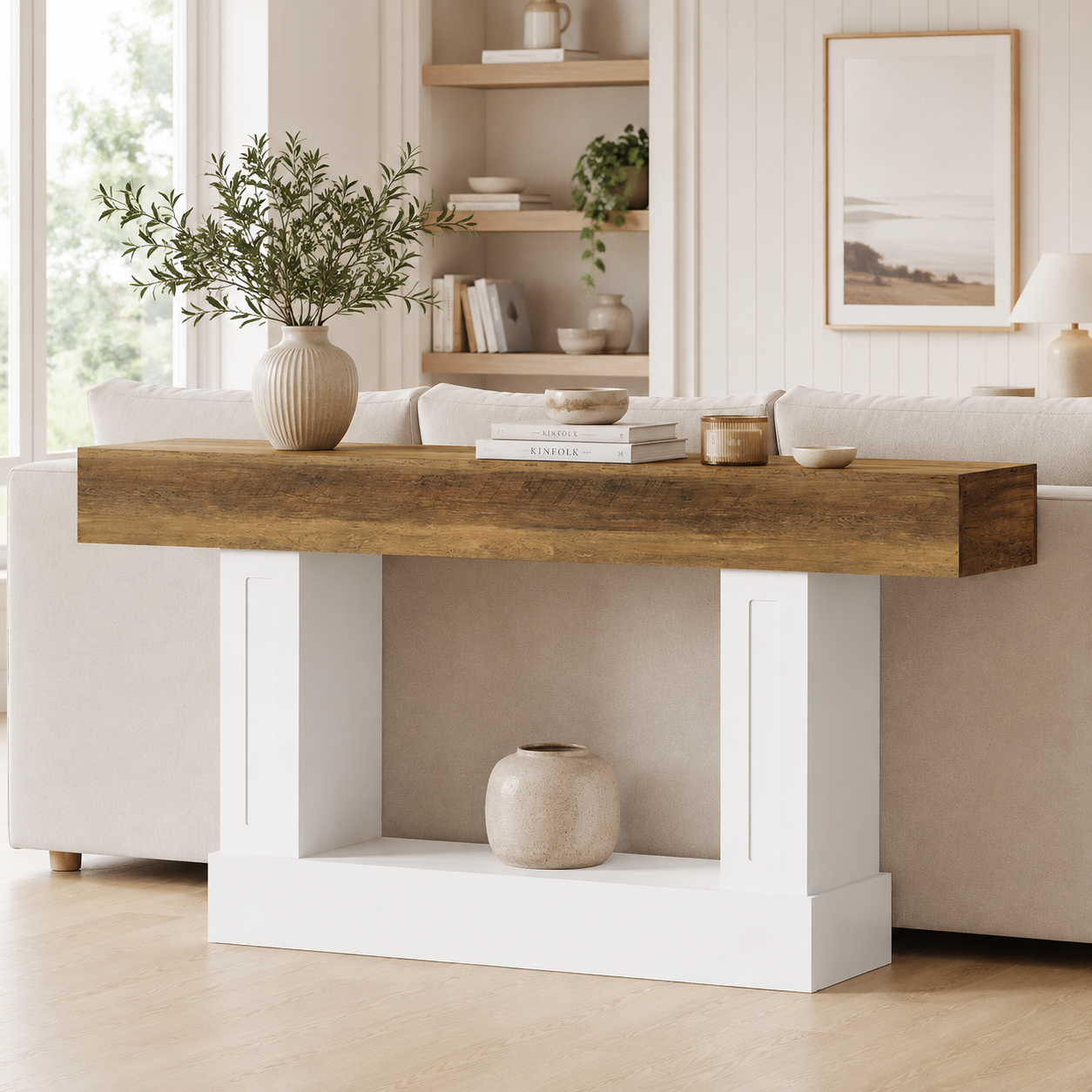 Kolding Console Table – Scandinavian Console Table with Open Shelf - Bild 3