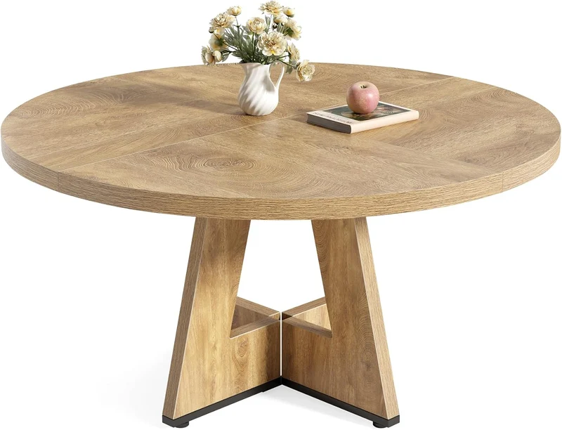 Salo Round Dining Table – Scandinavian Dining Table for 4 - Bild 7